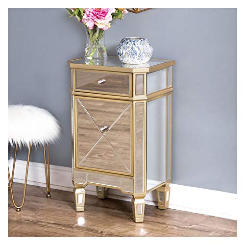 Table de chevet scandinave 45x40x60cm en bois avec tiroir de rangement