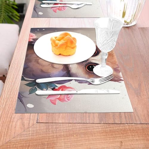 Set de table chouette et fleurs en PVC lavable pour table de cuisine - 5