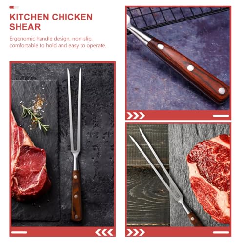 Tijeras para carne y tenedor para barbacoa GALPADA acero inoxidable miniatura 3