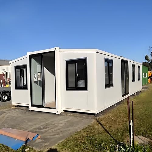 Modern Prefab Expandable Tiny Villa, 20ft Portable Foldable Container House Bedrooms, Fully Furnished Modular Home with Kitchen Bathroom,Luxury Prefabricated Cabin for Family Living or Vacation Rental - Image 4