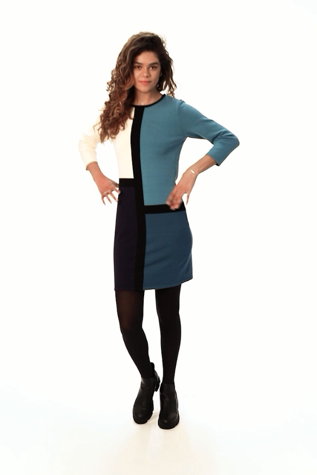 flattering knit dresses Pomander Place Black Knit Malley Dress Black / L main image 1