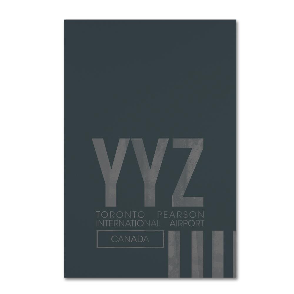 YYZ Airport Layout by 08 Left, 30x47-Inch Canvas Wall Art