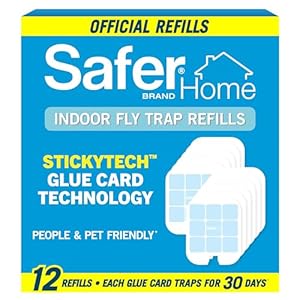 Safer Home SH512 Trap Refill Pack of Glue Cards for SH502 Indoor Fly Trap, 12 Count (Pack of 1)