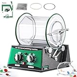 Huanyu バレル研磨機 チェンジバレル研磨機 3kg容量ロータリーバレル 五段速度調整 タイマー付き アクセサリー/小物/天然石/金属/パーツ研磨 面取り サビ取り (小型)