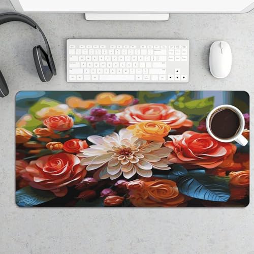 Color Flowers Mouse Pad Grande Antideslizante 60x30 cm miniatura 5