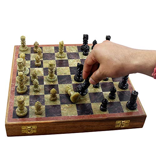 Set Artesanal de Ajedrez Piedra India 8x8 Pulgadas miniatura 4
