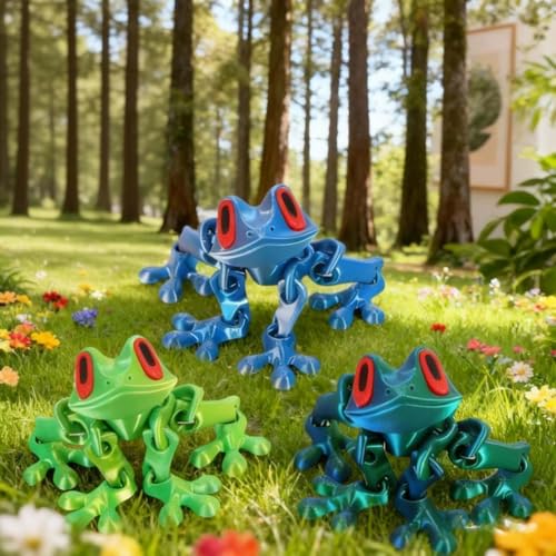 Imán decorativo 3D de rana para refrigerador