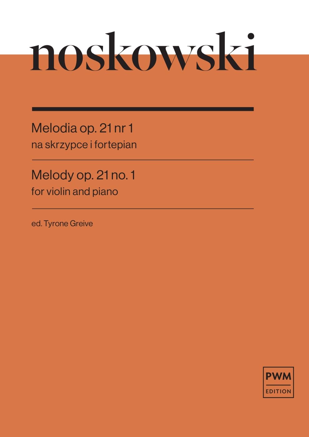Melody for Violin and Piano, Op. 21 No. 1. Book and Part(s)