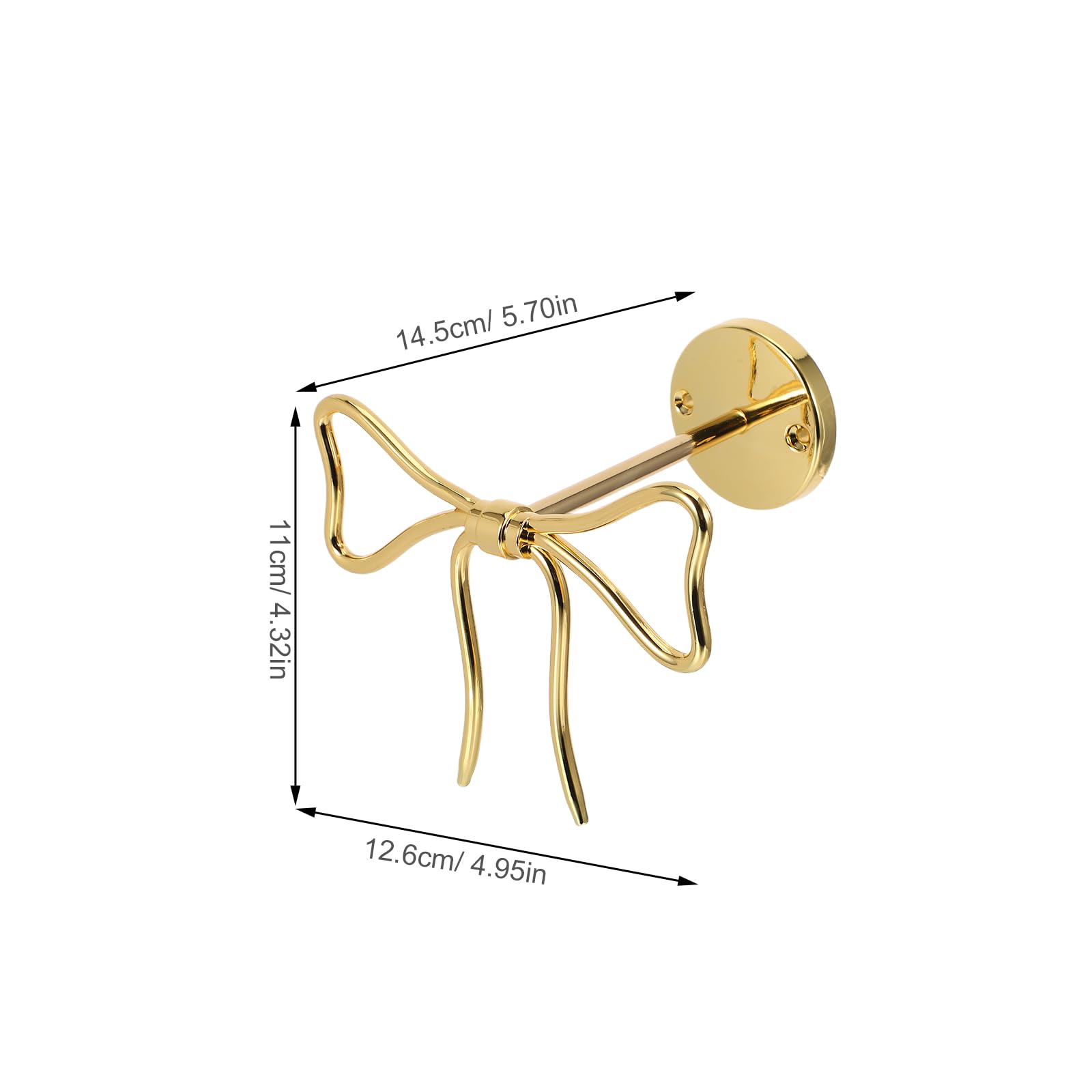NUOBESTY Lot de 2 Embrasses de Rideaux en Métal à Nœud, Crochets de Fixation Robustes pour Rideaux, Supports Muraux Multifonctions pour Salon, Chambre et Bureau, Alliage de Zinc Solide,