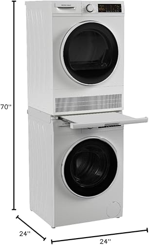 Miniatura 9 de Hamilton Beach Lavadora de carga frontal de tamaño completo de 2.2 pies cúbicos y secadora de 4 pies cúbicos combinada - 24" de ancho - incluye kit