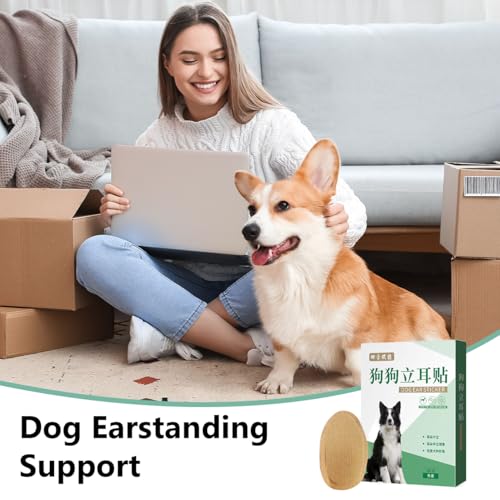 Image of 2 Pcs Dog Ear Posting Kit for Doberman Pinschers - Dog Ear Tape Ear Stand Up Support Tool with Tape for Ear Correction and Vertical Hold