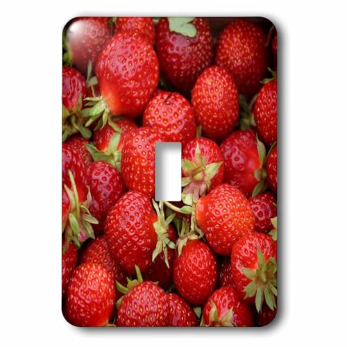 Fraises mûres fraîches Cache-interrupteur imprimé 3dRose lsp_194652_1