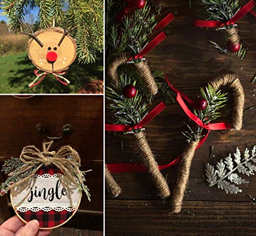 Lemonfilter 1300 Feet Natural Jute Twine, Christmas Jute String, 2mm 3 Ply Art Craft Garden Twine Jute Rope for Floristry, DIY Gift Packing, Gardening Bundling and Wedding Decorating