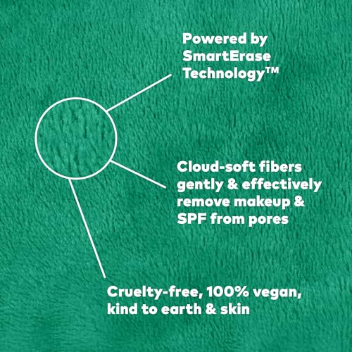 Image of The Original MakeUp Eraser PRO, Effortlessly Remove All Makeup Using Only Water, Including Waterproof Mascara, Eyeliner, Foundation, Lipstick, Sunscreen,and More! Green, 1ct.