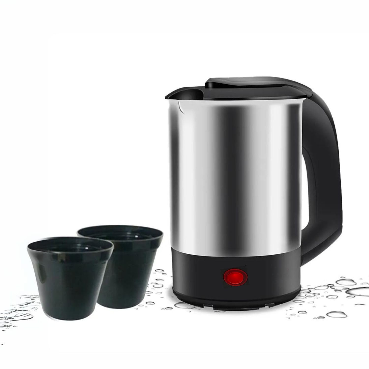 Royalkart® Sinboss 650 W Travel Electric Kettle, 0.5L, Stainless Steel Body | 2 Cups | Quick Boil | Mini Water Kettle For Making Black Tea & Black Coffee, Cool Touch Handle