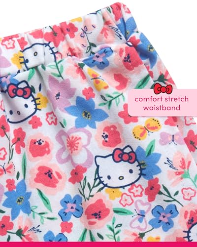 Image of Hello Kitty Girls Skort Set - 2 Piece Graphic Crewneck Top and Short Skort Cute Outfit Set (Sizes: 2T-12)