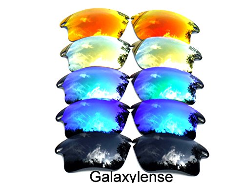 Galaxy Replacement Lenses for Oakley Fast Jacket XL Black&Blue&Green&Gold&Red Polarized 5 Pairs2