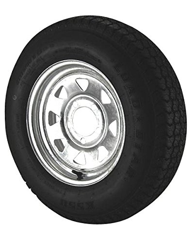 Kenda Loadstar ST175/80D13 Trailer Tire LRC on 5 Bolt Galvanized Spoke Wheel