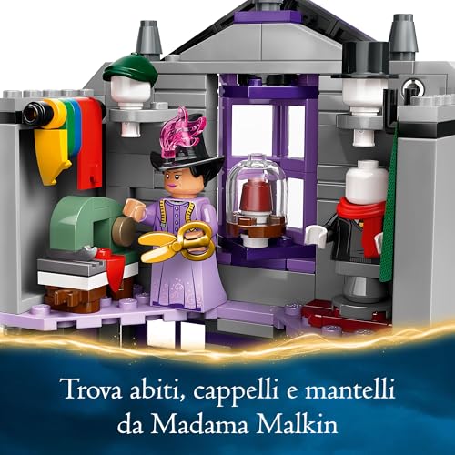 Harry Potter Olivander e Madama McClan: Abiti per Tutte le Occasioni, 2 Modelli di Negozi Giocattolo da Costruire con 6 Minifigure, Giochi Creativi per Bambini da 8 Anni da Collezione 76439 - Lego - Immagine 6
