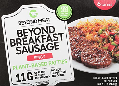 Beyond Meat Beyond Breakfast Sausage Plant-Based Breakfast Patties, Spicy 7.4 oz