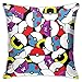NA Pokeballs Fodere per Cuscini Quadrati Decorativi Fodere per Cuscini Federe per Divano Camera da Letto Auto (Senza Inserto)