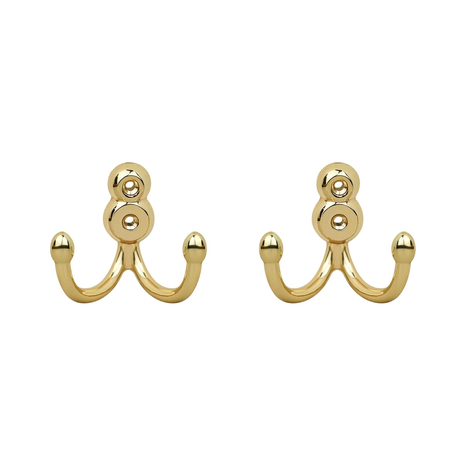Nucelit of 2 Multipurpose Space Saving Double Hooks for Bathroom Kitchen Cabinet Clothes and Hats Hanger Wardrobe Hooks