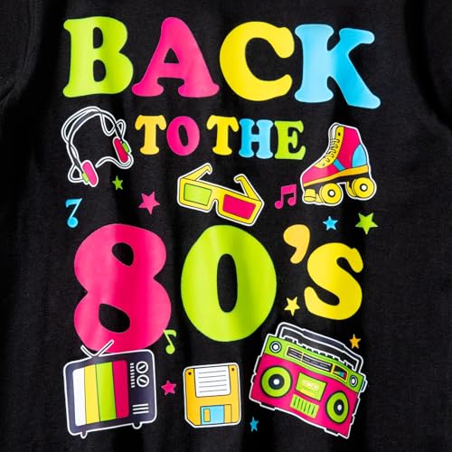 LATOBREATH Little Boys Girls 80s Themed Party Tee T-Shirt Fancy Short Sleeves3