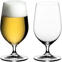 Riedel Ouverture Beer Glasses Set of 2 - Tulip-Shaped Crystal for Aroma, Head & Color, Dishwasher Safe