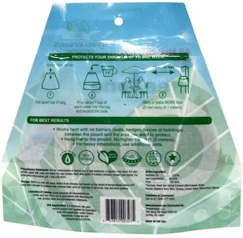 Greenerways Organic Mosquito Free-Zone Refill Pack - All Natural