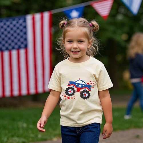 Image of Boys 4th of July Shirts-Toddler Girls Patriotic American Flag Tees Kids Memorial Day USA T-Shirts 2-7T
