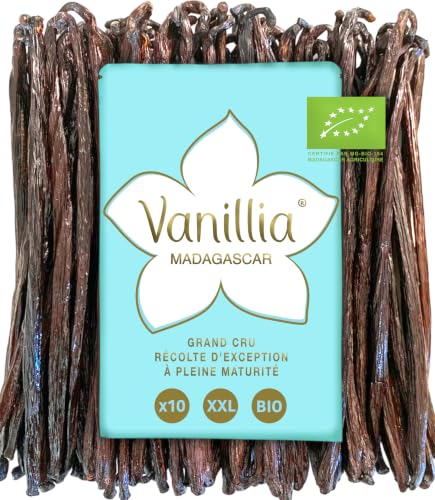 10 Vainas XXL • Vainilla Bourbon Ecológica de Madagascar • GRAND CRU • FreshZIP