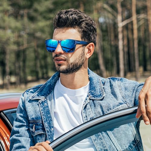 Image of URUMQI Polarized Sunglasses Fit Over Glasses for Men Women, Oversized Square Sun Glasses UV400 Protection
