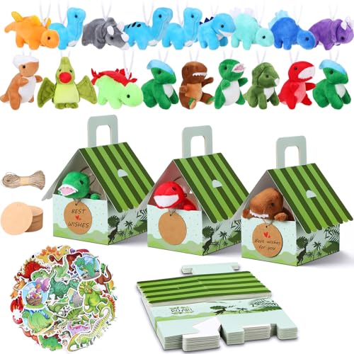 Spakon 100 Pcs Adopt a Dinosaur Party Favors for Boys and Girls 24 Sets