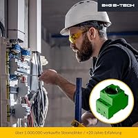 B+G E-Tech GS16 Steckdose Schuko für Hutschiene 16A 230V 2P+E - Einbausteckdose für Verteilereinbau Schaltschrank Zählerschrank Schutzkontaktsteckdose für 35mm DIN Trägerschienenmontage (Grün) – Ansicht 4