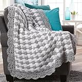 Herrschners Cloudburst Throw Crochet Kit