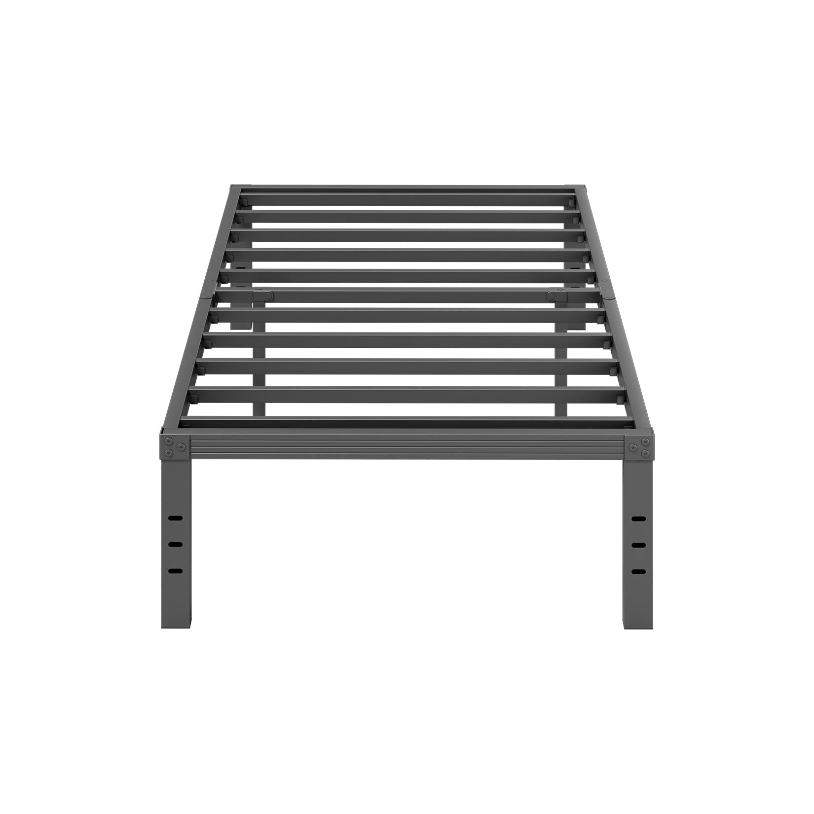 ZIYOO Twin Bed Frames with Heavy Duty Steel Slat, 16 Inches Platform Bed Frame, Non-Slip Design, No Box Spring Needed, Easy Assembly, Quiet Noise Free