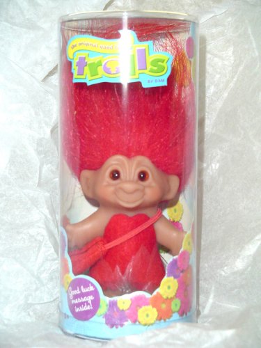 Muñeco Troll rojo 3 pulgadas miniatura 1