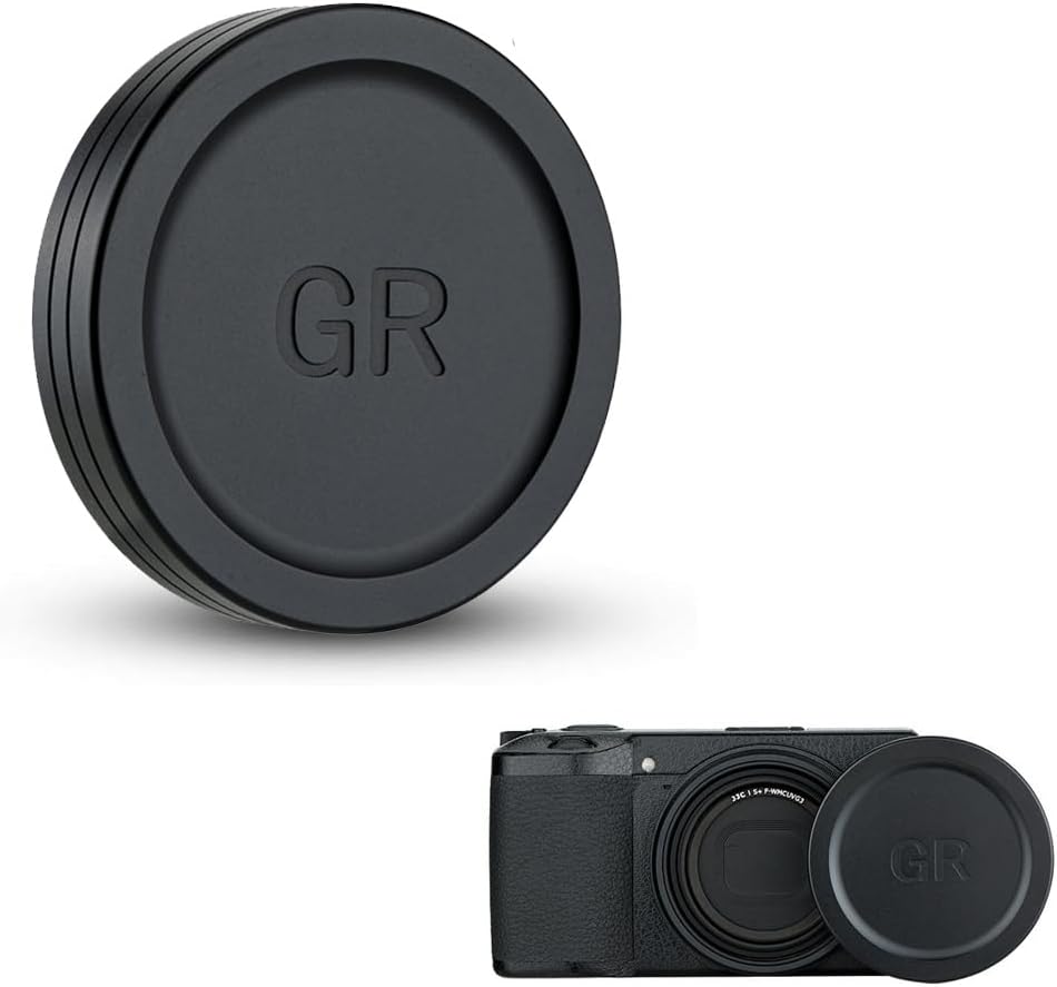 Aluminium Lens Cap for Ricoh GRIIIx GRIIIx HDF GRIII GRIII HDF GRII, Anti-dust Lightweight Durable Camera Lens Protection Cover for GR3x GR3x HDF GR3 GR3 HDF GR2 with Soft EVA Interior