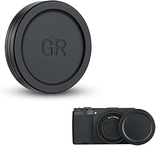 JJC 金属 レンズキャップ Ricoh GR IIIx GR Mark III II GRIII GRII GR III HDF GR IIIx HDF GR3 GR2 GR3 HDF GR3X HDF 専用 レンズ保護 防塵 アルミニウム合金製 (GR4 適用不可)