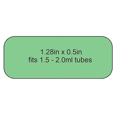 Diversified Biotech LCRY-1700-G Etiqueta láser de poliolefina crio-bebés, uso con tubo de 0.1 fl oz, 0.50 pulgadas de ancho x 1.28 pulgadas de