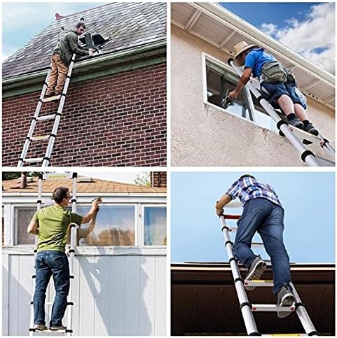 Telescoping Aluminum Ladder for RV Roof Top Tent, 10FT/3.1M Extension Ladder, Heavy Duty 150kg Load, Portable for Indoor & Outdoor Use, Compact & Lightweight Design