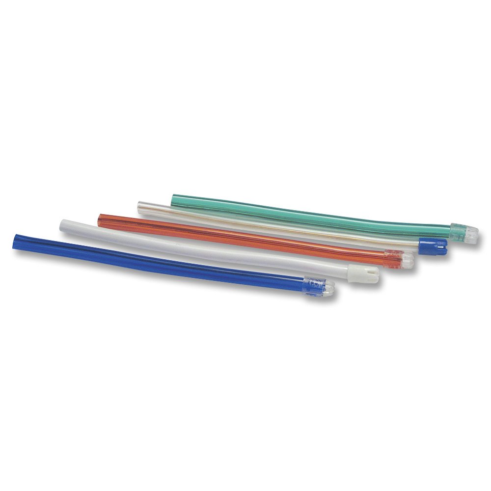 Saliva Ejectors - Bendable - Clear, White & Asst'd Colors w/White tip (case of 1000)
