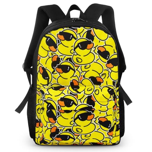 FCXVXCL Duck Mochilas para Estudiantes,Mochila Escolar Adolescente Instituto Mochilas Colegio Universitaria Mochila Impermeable Tipo Casual Backpack Adecuado para Estudiantes