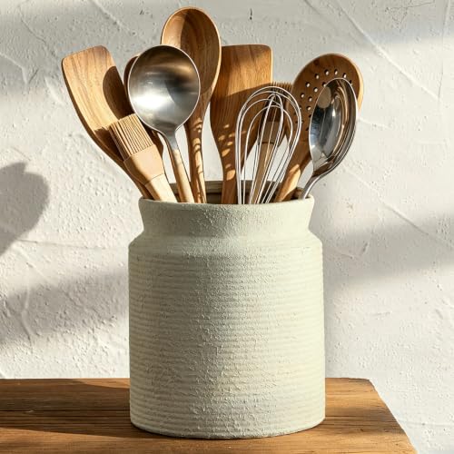 Rustic Utensil Holder for Kitchen Countertop...