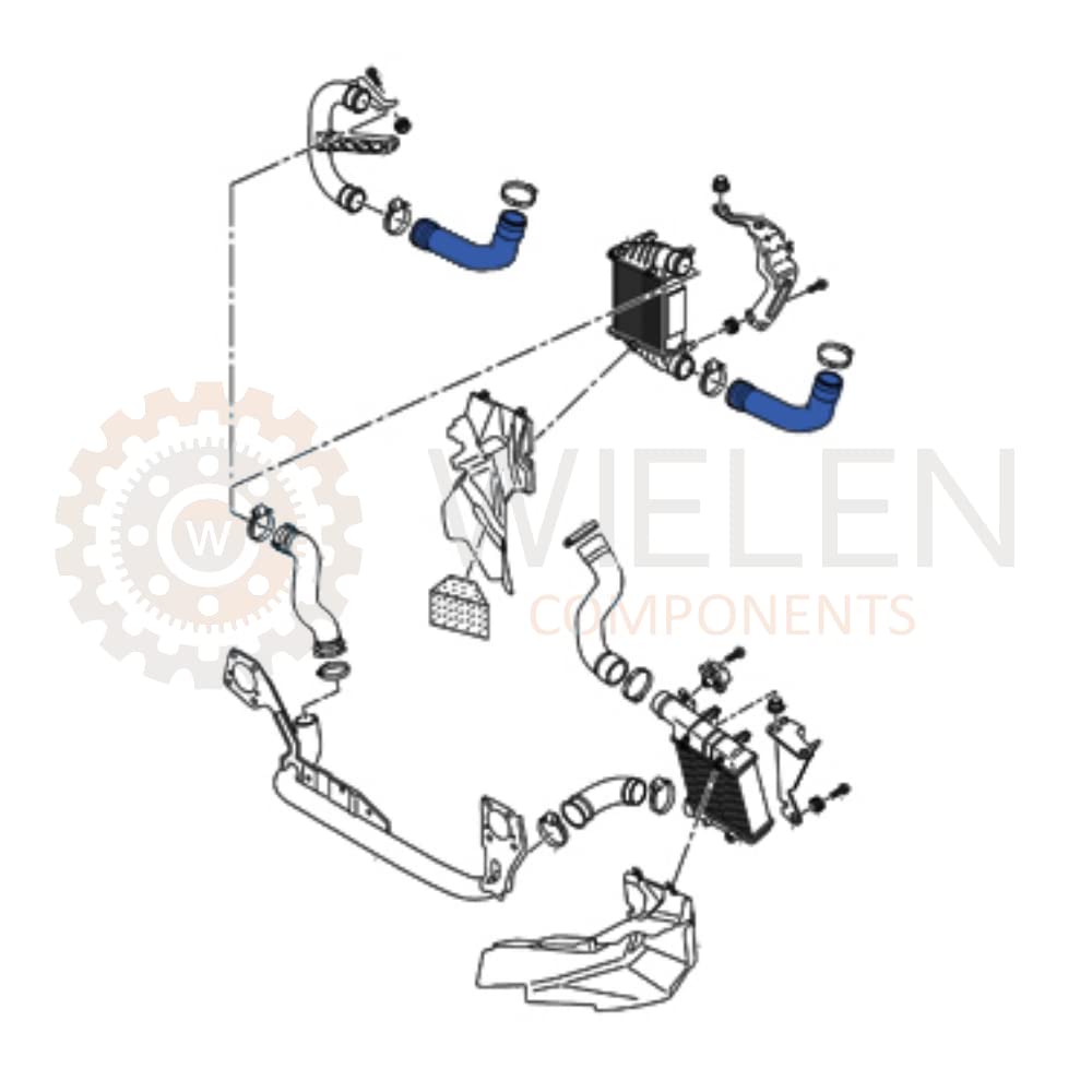 WIELEN Compatible con manguito Intercoler Tubo de aire Seat Exeo 2.0 TDI 2008-2011 3R0145738A