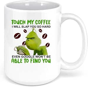 Premium Vector | A poster that says " touch my coffee i will slap you so hard