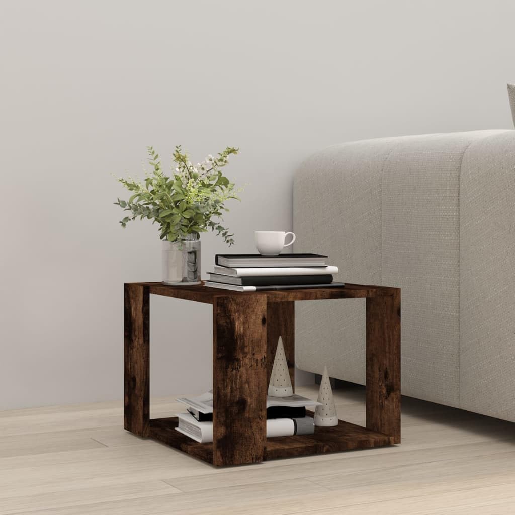 Couchtisch Räuchereiche 40x40x30 cm Holzwerkstoff, Couchtisch, Wohnzimmertisch, Beistelltisch - für Wohnzimmer und Büro - Mittelpunkt für Ihr Zuhause