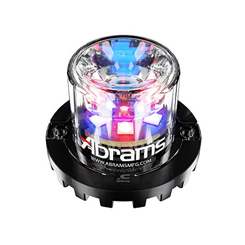 Abrams SAE Class-1 Blaster 360 (Red/Blue) 18W - 6 LED Police Vehicle Truck LED Hideaway Surface Mount Strobe Warning Light