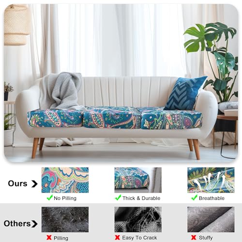 Sukaikeqa SK-SOFACOVER-P Stretch Couch Cushion Covers Magic Sofa Covers Washable Couch Covers For 3 Cushion Couch Cover Replacement Slipcovers Sofa Cushion Covers Dog Couch Cushion Covers thumb #1