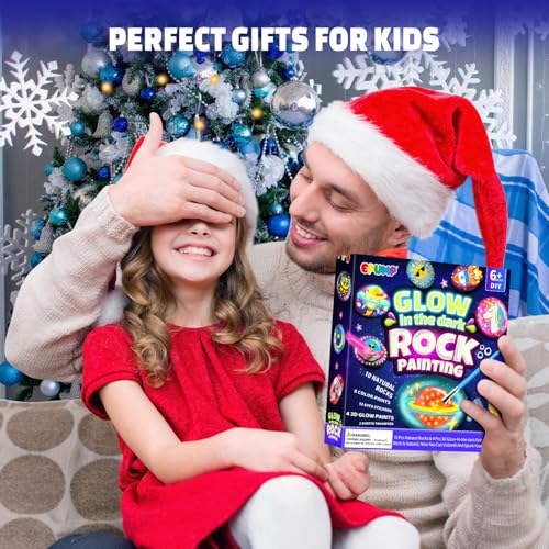 EPUMP Rock Painting Kit - Arts and Crafts for kids Ages 6-12 - Glow-in-the-Dark Stone Painting - Art Supplies - Creative Kids Painting Set Toys - Perfect Christmas and Birthday Gift for Boys and Girls - Image 7